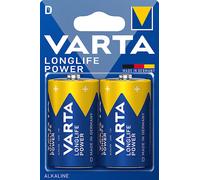 Varta Pile alcaline Longlife Power LR20 (D) 16500 mAh 1,5 V – Lot de 2
