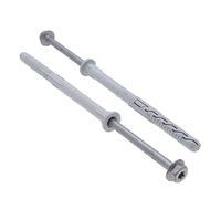 10x180 Vis Bouchon Fast-K Torx Hexagonales et Keple 25 Packs de vis de Fixation Murale avec vis à Béton en Acier Inoxydable Vis d'ancrage Mural et Ensemble de Chevilles de Fixation Murale pour Briques