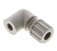 10x8mm & G1/8'' Raccord à compression coude en PP avec filetage femelle 10 bar