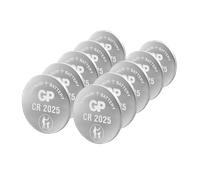 10XCR 2025 GP - Pile bouton lithium, 3 V, 160 mAh, 20,0 x 2,5 mm, lot de 10