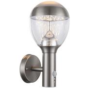11,5 watts LED applique murale extérieure détecteur de mouvement acier inoxydable jardin clair Globo 34250S CALLISTO