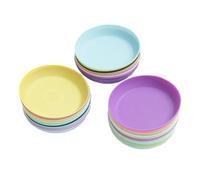 11,5x11,5x2cm pour Pot de Fleurs 25 Pièces en Plastique Plateau Rond | Composition Plastique, Gestion du Drainage, Finition Lisse Plusieurs styles