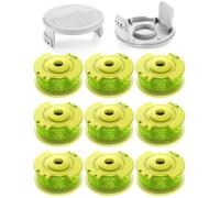 11 bobines de fil 2.0mm pour coupe-bordures Ryobi One+ 18V/24V/40V, compatible AC14RL3A.Inclut 9 bobines, 2 couvercles.