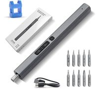 11 en 1 Mini Tournevis électrique Kit Tournevis 350mAh Tournevis Electrique Sans Fil avec 10 Embouts de Précision & Lumière LED