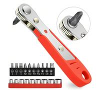 11 pièces / 20 pièces / 34 pièces Set de tournevis à cliquet d'angle droit liquet mini 36 dents, tournevis déporté magnétique, outils de réparation pour les espaces étroits Jeu de tournevis 11