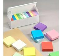 11 pièces Mini petits blocs-notes adhésifs 1,5x1,5 po Fluorescents et colorés Blocs-notes pour étudiants 100 feuilles/bloc 11 blocs/boîte Bloc-notes fournitures scolaires Taille UniqueUnicolorePapetie