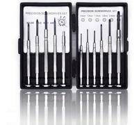 11 pièces Mini tournevis de précision magnétique, kit de tournevis de haute qualité pour l'électronique, les jouets, ...les ordinateurs et la réparation de montres - Construction en métal durable Lot 