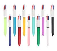 11 X 4 Colour Ballpoint Pen, 4 In 1 4 Colour Pen, 4 Colours 1 Mm Pen For Office Supplies, School, Students, Children, Gift
