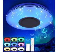 110-240V LED RGB Musique Smart Plafonnier Wifi Bluetooth APP/Contrôle à distance Plafonnier intelligent Chambre - 110-240V(Wifi+Remote)