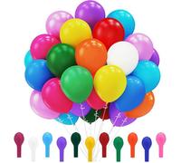 110 Ballons Anniversaire Multicolore Pack Couleur Assorties,12 Inch Ballon Helium De Baudruche,11 Couleur Ballons Gonflables