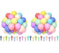 110 Ballons Anniversaire Pastel Pack Couleur Assorties, 12 Inch Ballon Helium De Baudruche, 11 Couleur Ballons Gonflables Pour Décoration Anniversaire, Baby Shower, Mariage, Fête (Lot de 2)