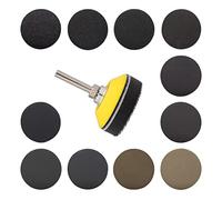 110 Disques abrasifs 50mm Disque de poncage polissage + 1 Plateau à poncer polir pour Perceuse papier verre grain 80 120 180 240 400 600 800 1200 2000 3000 5000 + 1 Tampon souple | OnEstKit