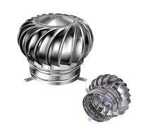 Ø 110 mm 160 mm Chapeau de Cheminée, Extracteur de Fumées Rotatif Éolien en Acier Inoxydable Capuchon Rotatif pour Cheminée Anti-Refoulement 200mm 250mm 300mm(201-200mm/7.9in)