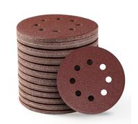 110 Pièces Disque Abrasif 125mm 8 Trous Grain 100 Adhésif Fort Disque Ponceuse Papier à Poncer Rond Pour Ponceuse Excentrique