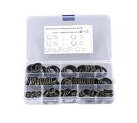 110 Pièces M6 M8 M10 M12 M14 M18 M20 Kit de Rondelle de Joint Torique en Caoutchouc Métallique, Lèvre de Centrage Automatique, pour L'industrie à Haute Température