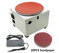 110 V/220 V 6- pouces Mini ponceuse à disque à bande ponceuse pour bois métal pierre meulage courbe meulage 20 pièces papier de verre Set 2