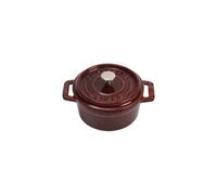 Staub Mini cocotte en fonte émaillée ronde 10 cm 0,25 L Grenadine – Tous feux (dont induction)