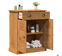 (11035)Moderne Cabinet de salle de bain avec porte VIGO Marron et Marron Miel ,poid:16.5 kg