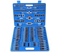 110PCS Coffret Tarauds et Filières, Outils de filetage Tarauds et Matrices Métrique en Tungstène Outils Couper Filetage Externe Interne vec poignée Jeu de tarauds M2-M18