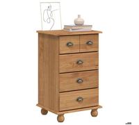 (11152)Moderne Commode ASKIM Marron 45,8x40x79 cm Bois de pin massif ,poid:15 kg