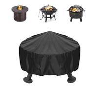 112 cm Housse de Barbecue, Ronde Housse de Brasero, Noir Extérieur Housses de Brasero avec Serrage pour Barbecue Charbon de Gaz