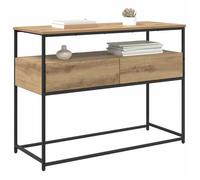 11300 |1 pcs Armoire de chevet - MEUBLECHIC - Table console - Pour chambre - avec tiroir Chêne artisanal 100x40x75 cm""Printemps/été