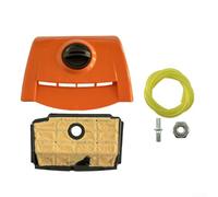1137-140-1903 Couvercle de filtre à air pour tronçonneuse Kit de remplacement compatible avec MS193T MS193TC MS194T Comprend un couvercle extérieur en plastique Élément de filtre à air Tuyau jaune
