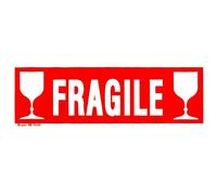 [119208] Agipa Paquet 100 étiquettes Fragile + Verres 60 x 190 mm