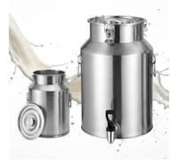 11L Pot à lait 201 INOX Bidon Eau avec Robinet Seau Alimentaire Hermétique