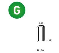 12 000 Agrafes E-12 - Galvanisées Résinées - 5.66x12x1.2 mm - D-Work
