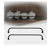12 16 20 24 28 32 36 40 Pouces Garde-Corps D'étagère en Métal Noir Rail De Basculement Décoratif for Étagères, Rail De Galerie for Étagère De Cuisine(2 Pack,18inch/46cm)