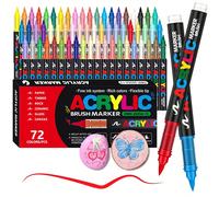12/24/36/48/60/72/168 pièces Marqueurs de peinture acrylique liquide, stylos gel, stylos d'art à grande capacité séchage rapide, ensemble de stylos pour planificateur DIY de rentrée scolaire, ensemble