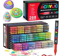 12/24/36/48/60/72/84 pièces Set de stylos marqueurs acryliques haute brillance à base d'eau, grande capacité, séchage rapide, pour l'art, la planification scolaire, la peinture, les fournitures d'appr