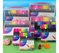12/24/36/48/80/100/120 jeux de marqueurs à base d'eau colorés, stylos à pointe souple lavables, marqueurs aquarelle multicolores, marqueurs solubles dans l'eau, cadeau de fête, fournitures de dessin, 