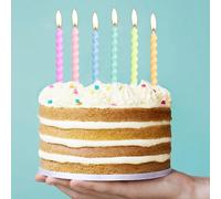 12/24 pièces Ensemble de bougies d'anniversaire en spirale arc-en-ciel - Pour les mariages, les fêtes de célébration et les occasions spéciales - Assortiment coloré pour la décoration de gâteau 24 piè
