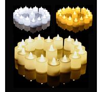 12/24pcs Bougies LED sans flamme d'ambiance, Bougies de mariage, Bougies de demande en mariage, Bougies de décoration intérieure, Bougies de table Paquet de 6 lumières blanches,Pack de 6 lumière blanc