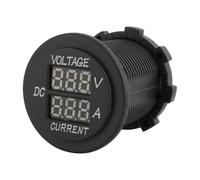 12-24V Voltmètre Ampèremètre, Keenso Moto Digital 2 en 1 Numérique Testeur de Courant et Testeur de Tension, 0-15A Panneau Rond Rouge LED Affichage Numérique