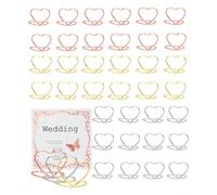 12/36 pièces Pinces en forme de cœur et de numéro, porte-cartes convenant pour le mariage, le bureau, la table à manger, support de numéro de table de mariage en forme de cœur, mini cadre photo, enter