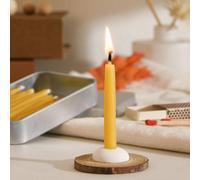 12/40/70 pièces Bougies de méditation de 30 minutes, Bougies en cire d'abeille, Mini bougies coniques avec porte-bougies en laiton, Cadeaux de bougies de prière de relaxation de yoga Cire