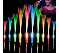 12/6/1 pièce Bâton lumineux en fibre optique, bâton lumineux en mousse LED, bâton lumineux en fibre optique coloré 3 modes d'éclairage - Bâton lumineux en fibre optique, bâton clignotant LED convenant