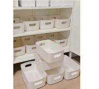 12/6 pièces Ensemble de boîtes de rangement multifonctionnelles - Bacs organisateurs en plastique durable pour les cosmétiques, les collations et les articles essentiels quotidiens, rangement de burea