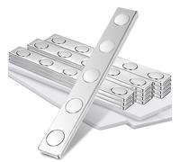12 aimants autocollants, bande magnétique puissante, 68 x 10 x 2 mm, aimants autocollants incassables, bande magnétique plate pour le bureau, aimants en néodyme, extra-puissants, grands