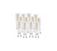 Luminea 12 ampoules LED G9 - 4.5 W - 480 lm - Blanc chaud
