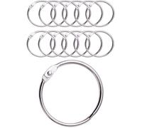 12 Anneaux de Rideaux Douche avec Crochet en MétalAnneau Circulaire ouvrable de 50 mm pour Rideaux, Salle de Bain, Maison, Cla