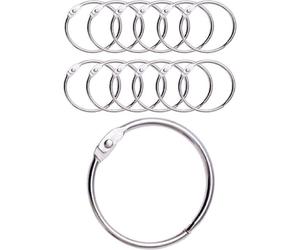 12 Anneaux de Rideaux Douche avec Crochet en MétalAnneau Circulaire ouvrable de 50 mm pour Rideaux, Salle de Bain, Maison, Cla