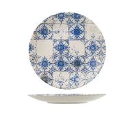 12 Assiettes En Grès Lotus Blanches H&H
