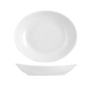 12 Assiettes Gondole Tivoli En Porcelaine Blanche 26X23 Cm Fabriquées En Italie