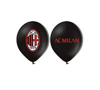 12 Ballons En Latex Ac Milan 30 Cm Noir