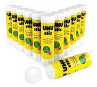 UHU Stic - Bâton de colle permanent transparent pour application - 21 g - paquet de 12