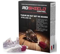 12 Blocs de Poison Appât Tueur de Rats et de Souris à Action Rapide - Intérieur Extérieur pour Station d'Appât (300g)